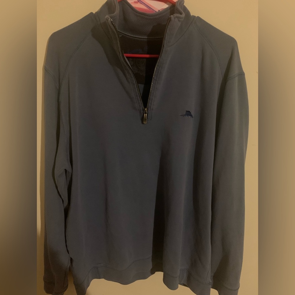 Royal Blue Tommy Bahama Zip Collar Pull over